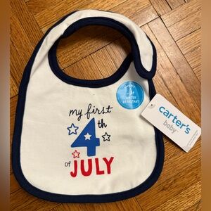 Carter's 4th of July Bib - Blue, Red, and White